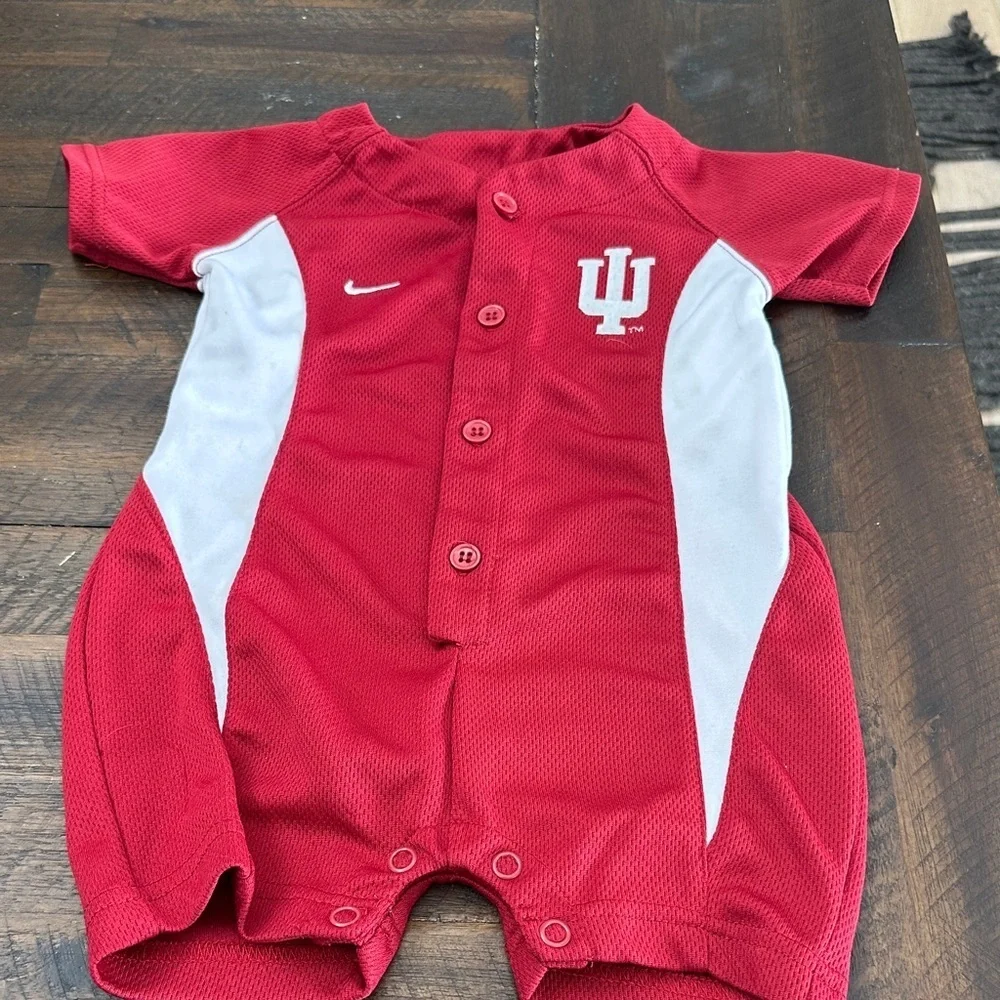 Indiana university Nike Red and White Kids Bodysuit. 18mo